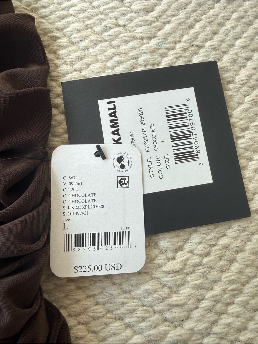NWT Free People Norma Kamali Walter One-Piece Swimsuit in Chocolate Brown sz L - Picture 9 of 10